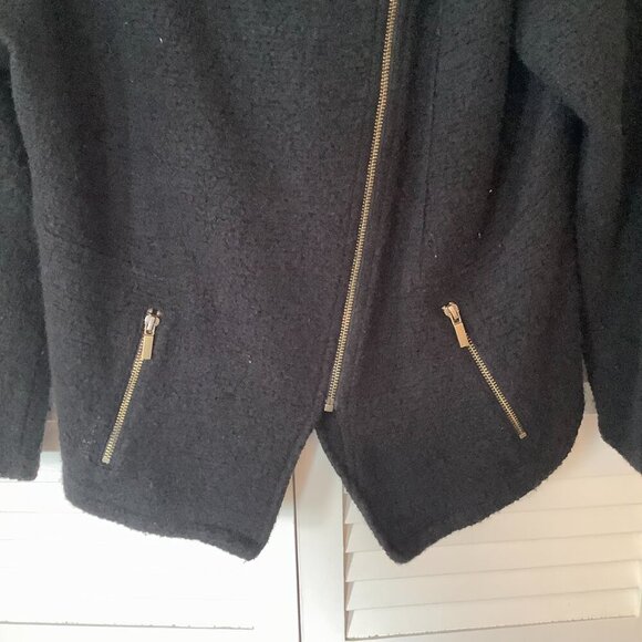 Halogen women's Knit Moto Jacket black boucle 1X Nordstrom - Picture 3 of 11